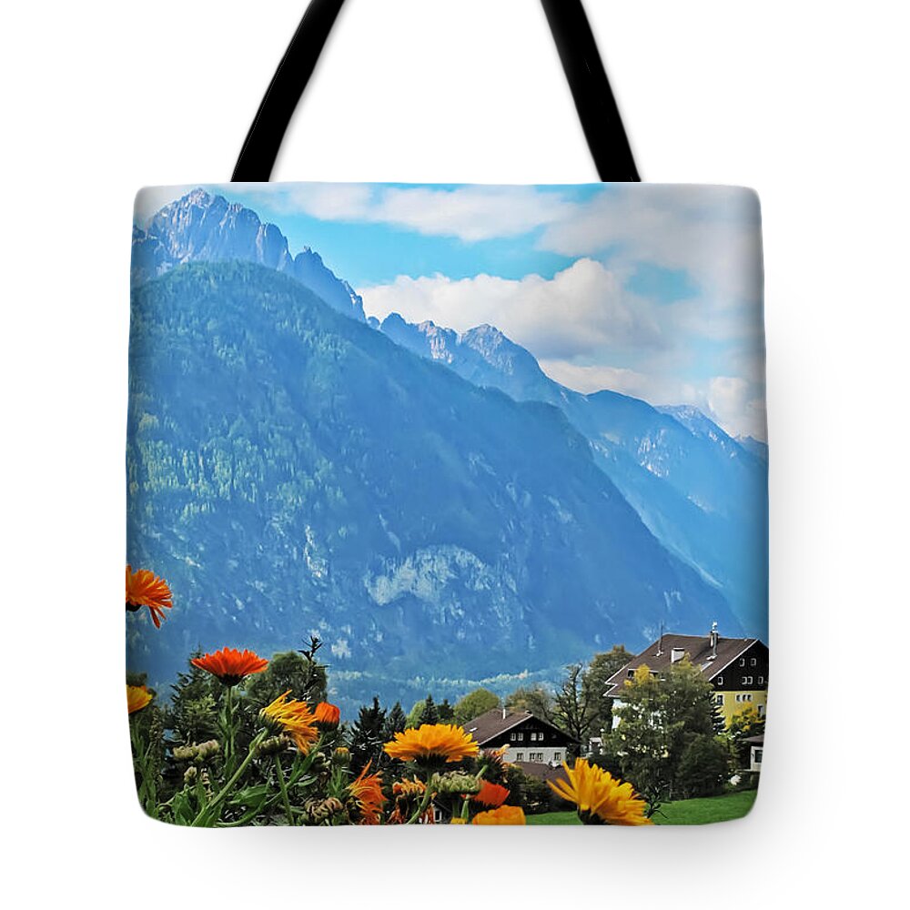 Travel Tote Bag featuring the photograph Flowers of the Alps by Elvis Vaughn