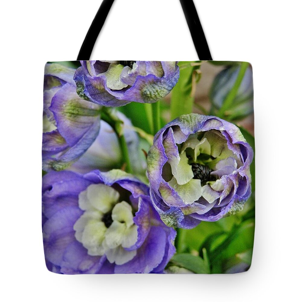 Flower Tote Bag featuring the photograph Fluffy Cups by VLee Watson