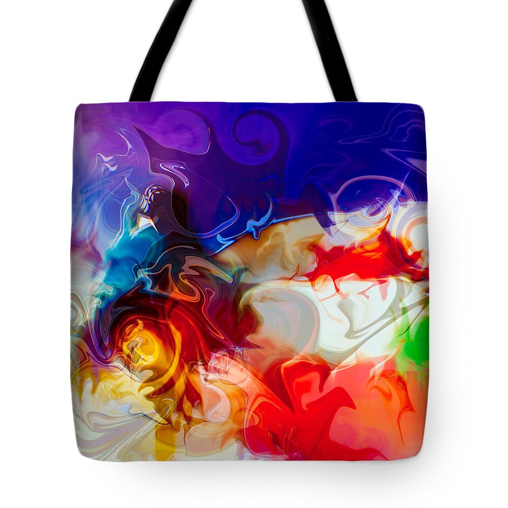 Fly With Me Tote Bag featuring the painting Fly with Me by Omaste Witkowski