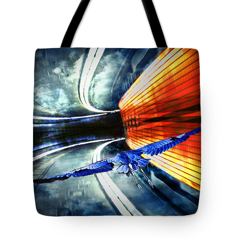 Flying Tote Bag featuring the digital art Flying by Rick Mosher