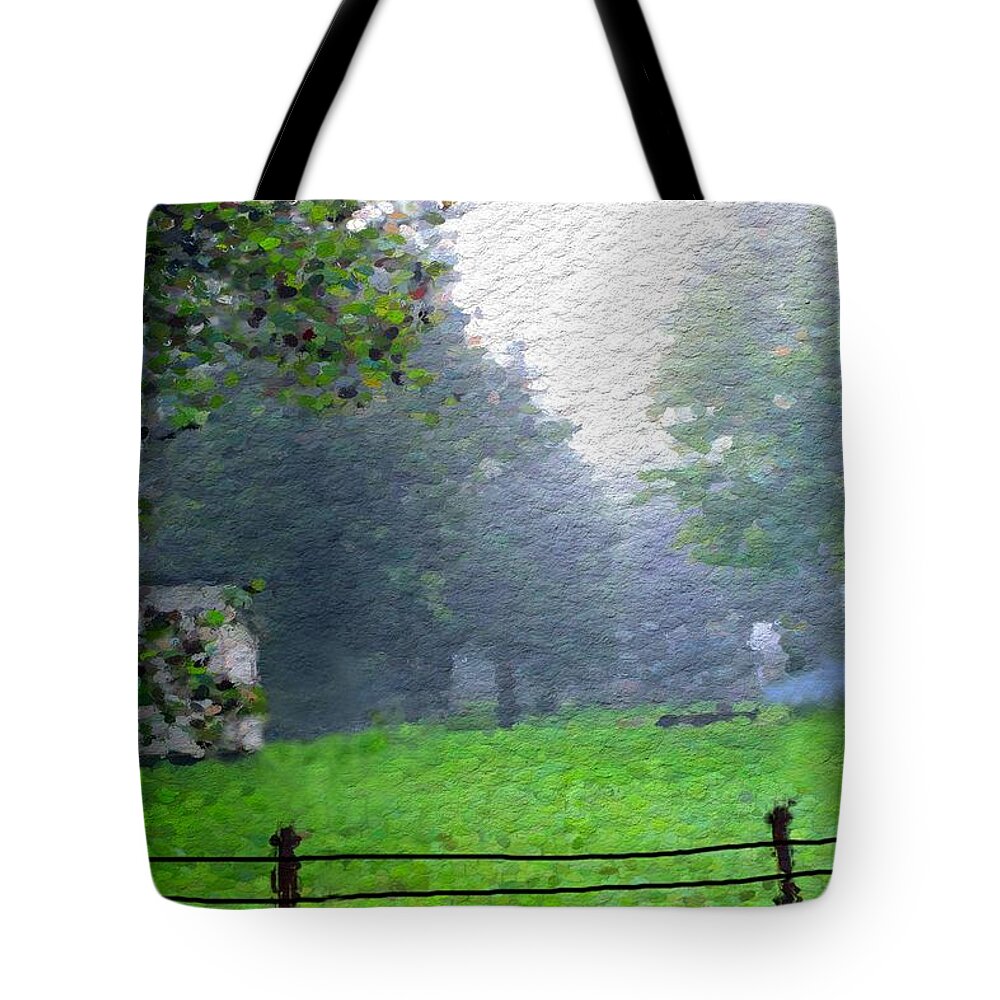 Portrait Tote Bag featuring the photograph Foggy Day by Morgan Carter