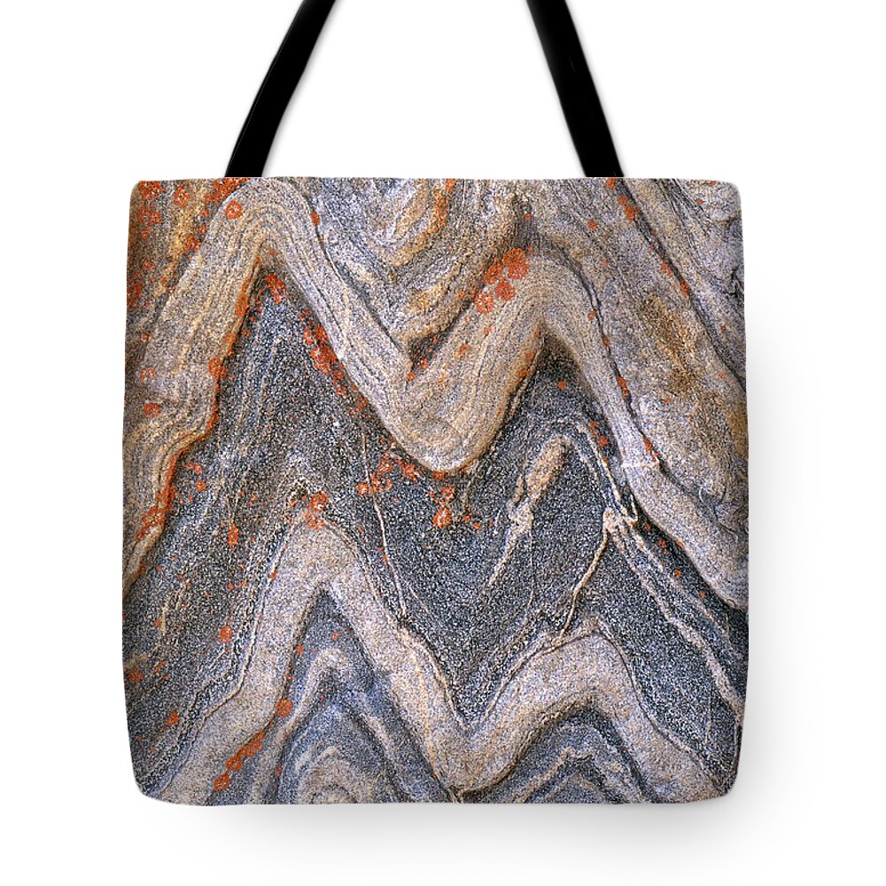 Granite Tote Bag featuring the photograph Folded Granite by Art Wolfe