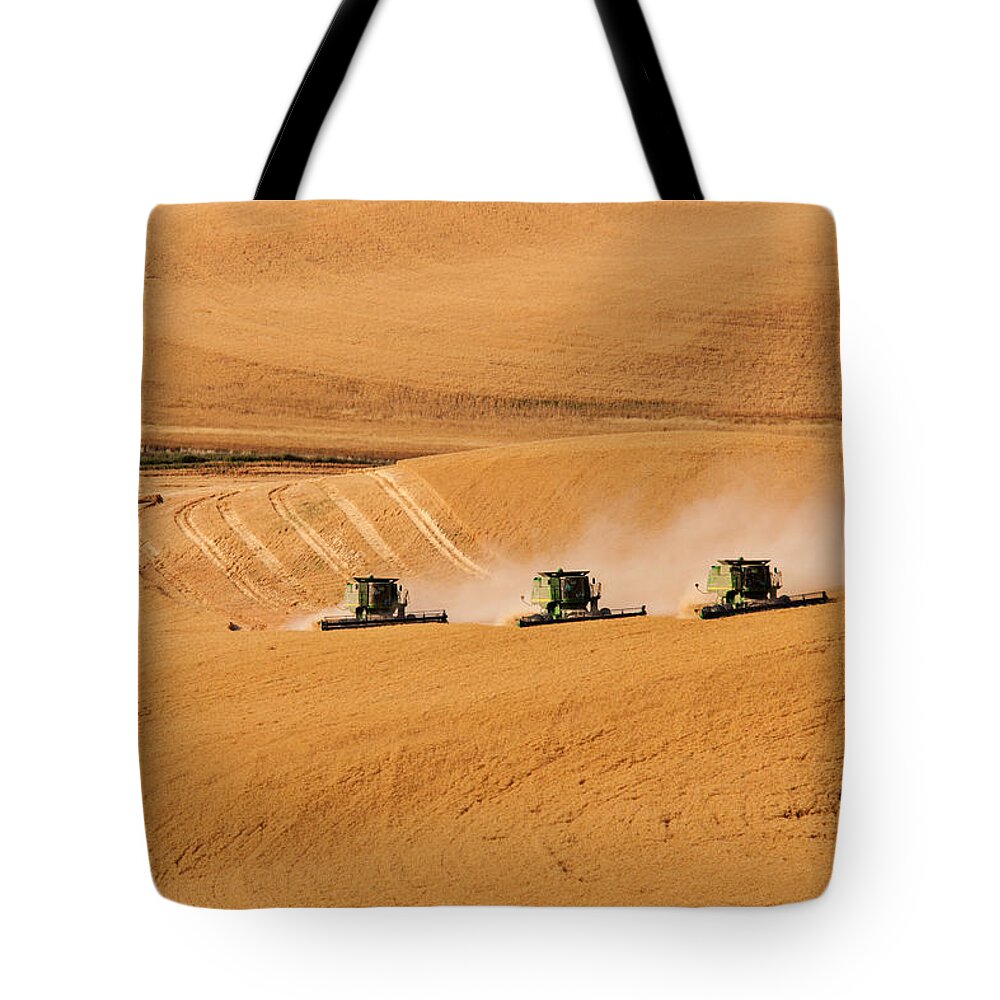 Harvest Tote Bag featuring the photograph Follow The Leader by Mary Jo Allen