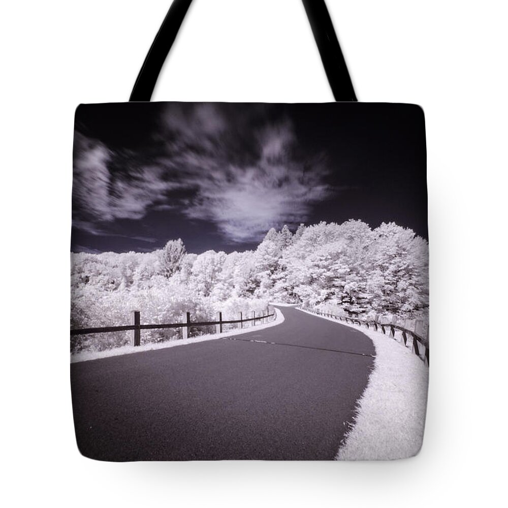 Landscape Tote Bag featuring the photograph Infrared through the Trees by Crystal Wightman