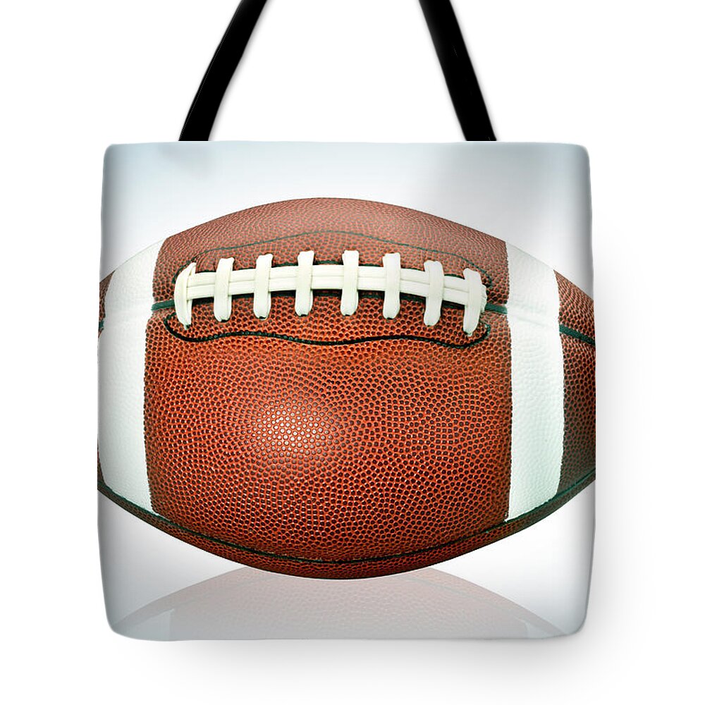 Competition Tote Bag featuring the photograph Football On Reflection by Atu Images