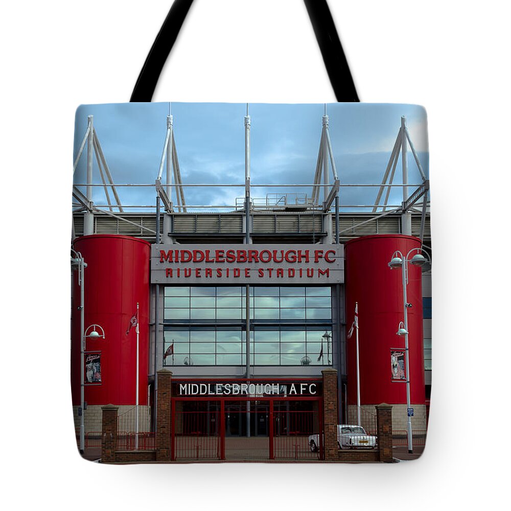 Middlesbrough Tote Bag featuring the photograph Football Stadium - Middlesbrough by Scott Lyons