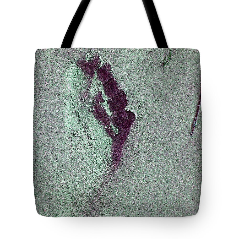 Photo Tote Bag featuring the photograph Footprint by Mini Arora