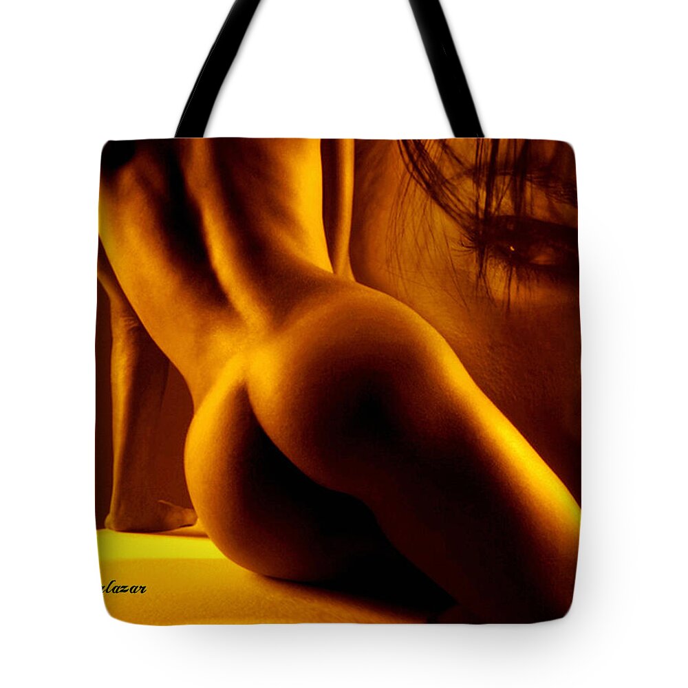 Art Tote Bag featuring the digital art For your eyes only by Rafael Salazar