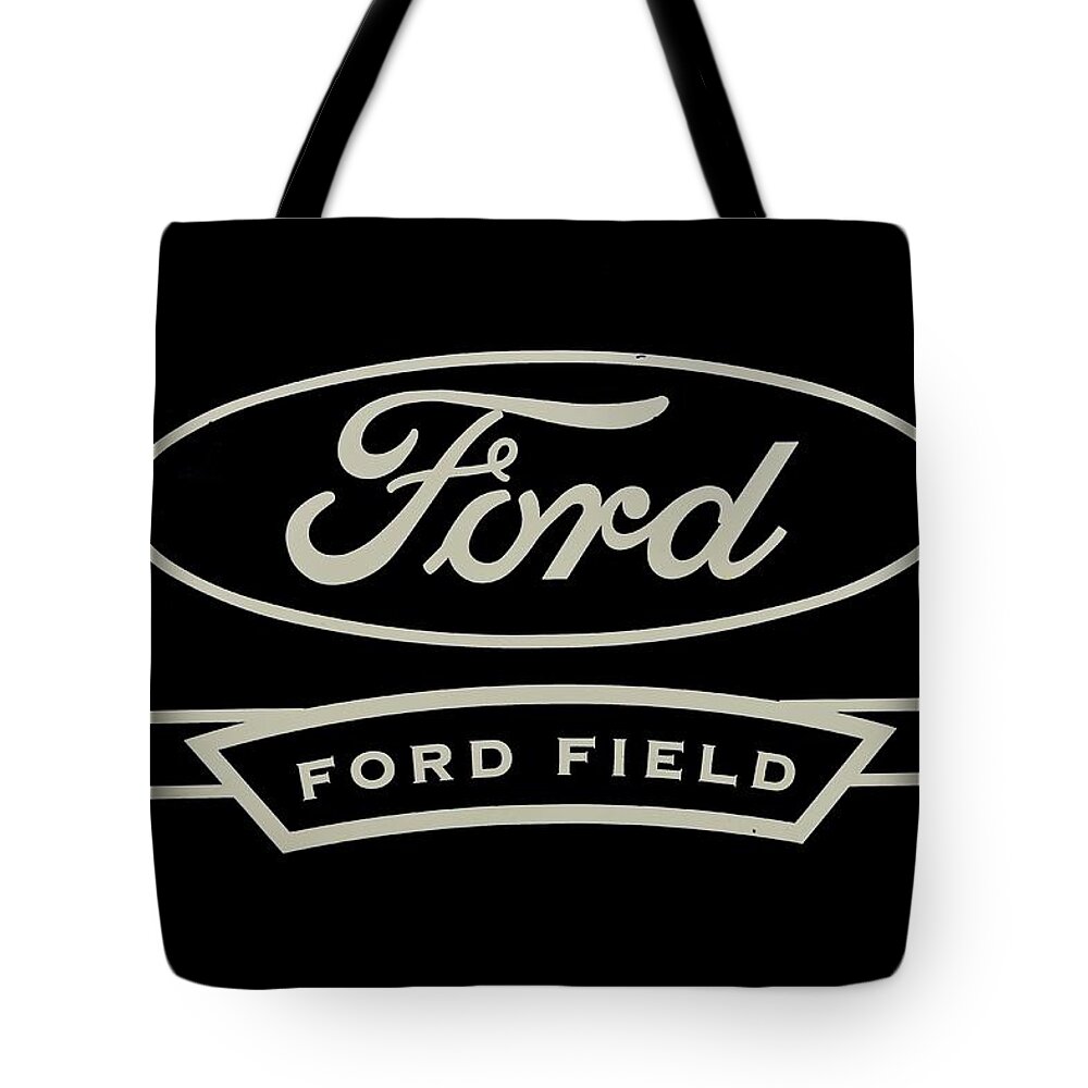 Detroit Tote Bag featuring the photograph Ford Field by Frozen in Time Fine Art Photography