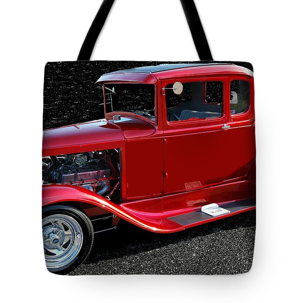 Ford Tote Bag featuring the mixed media Ford Out Of This World by Eric Liller