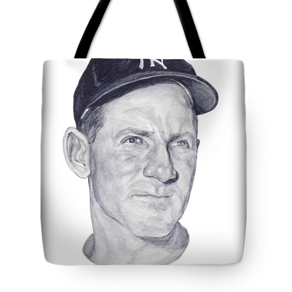 Whitey Ford Tote Bag featuring the painting Ford by Tamir Barkan