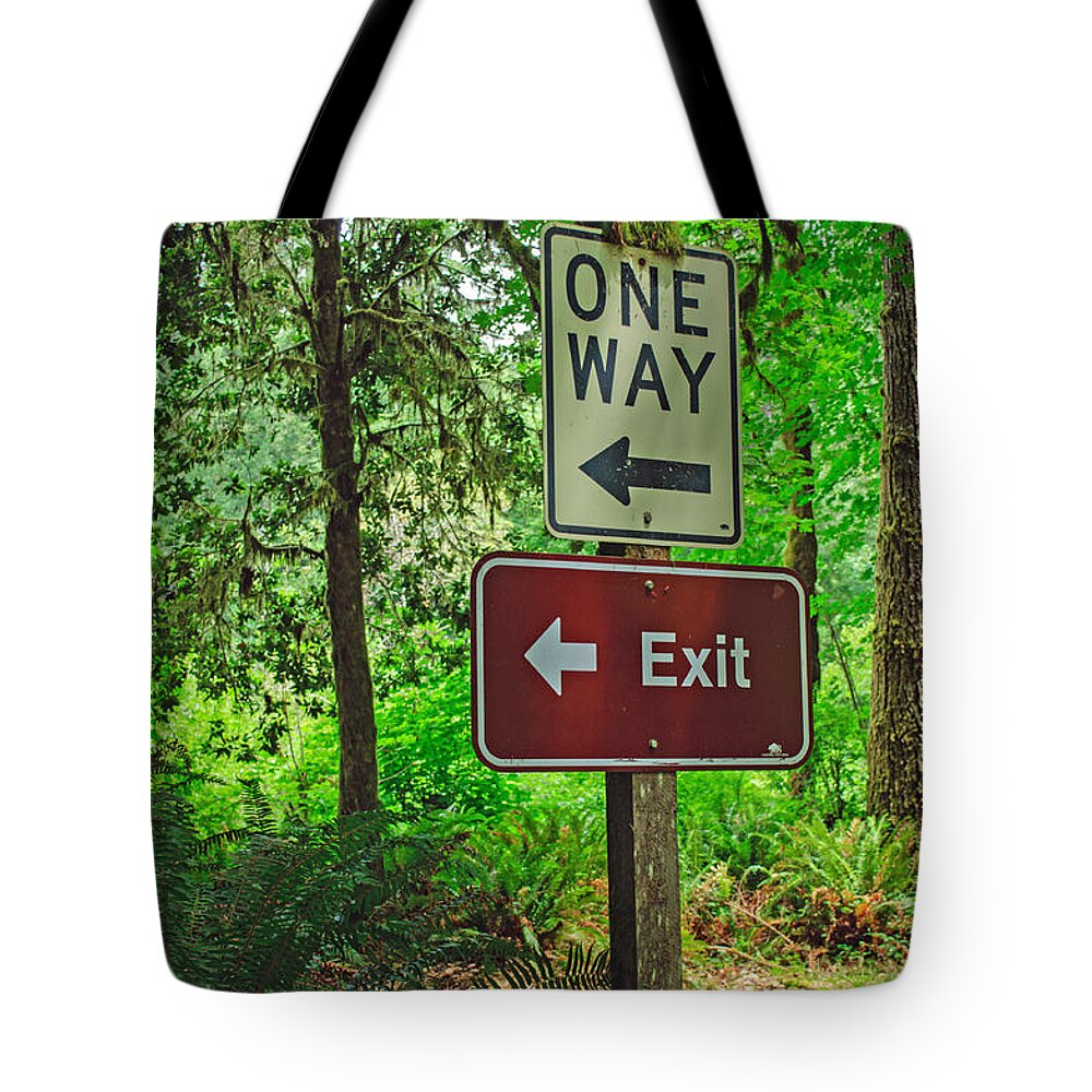 Woods Tote Bag featuring the photograph Forest Exit by Tikvah's Hope