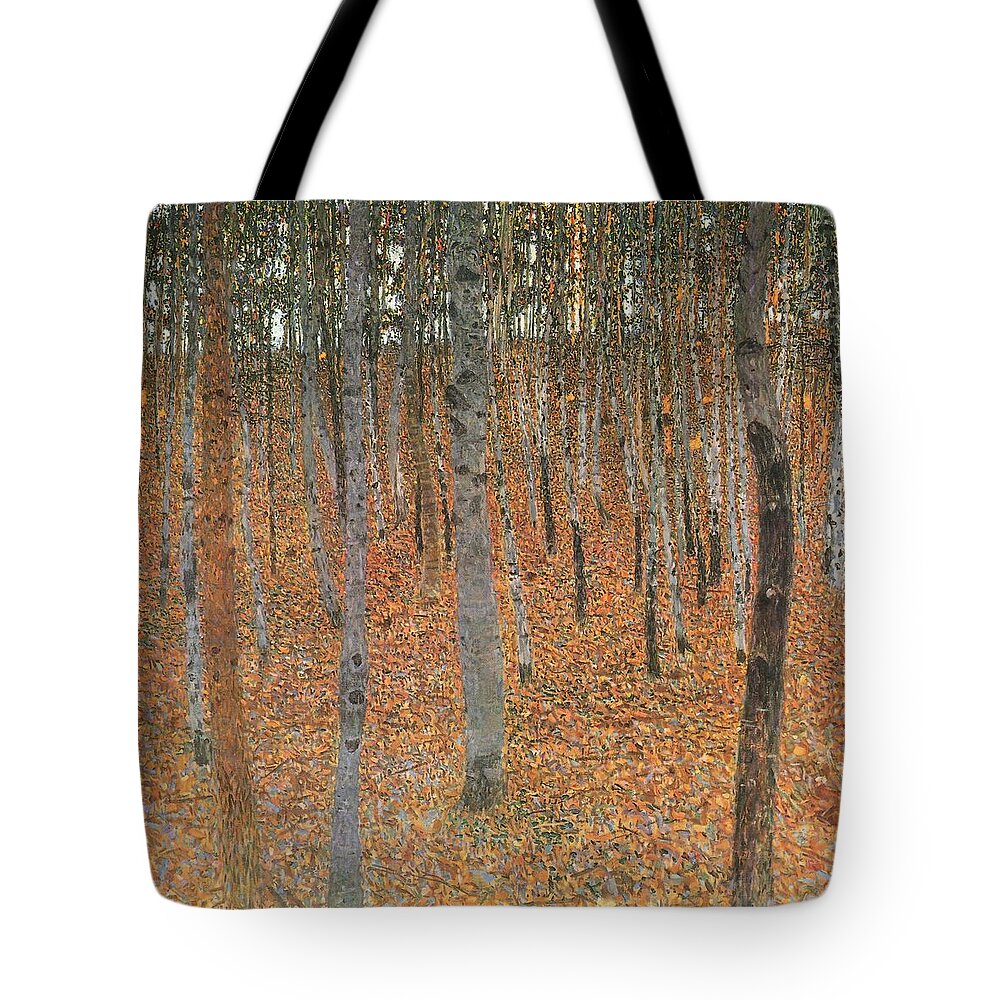 Forest Of Beech Trees Tote Bag featuring the digital art Forest of Beech Trees by MotionAge Designs