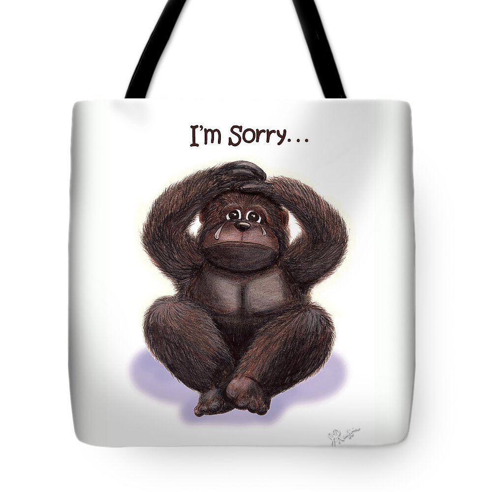 Animal Tote Bag featuring the digital art Forgive Me by Jerry Ruffin