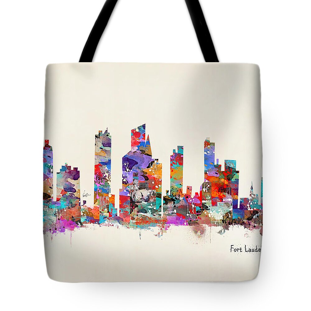 Fort Lauderdale Florida Tote Bag featuring the painting Fort Lauderdale Florida by Bri Buckley