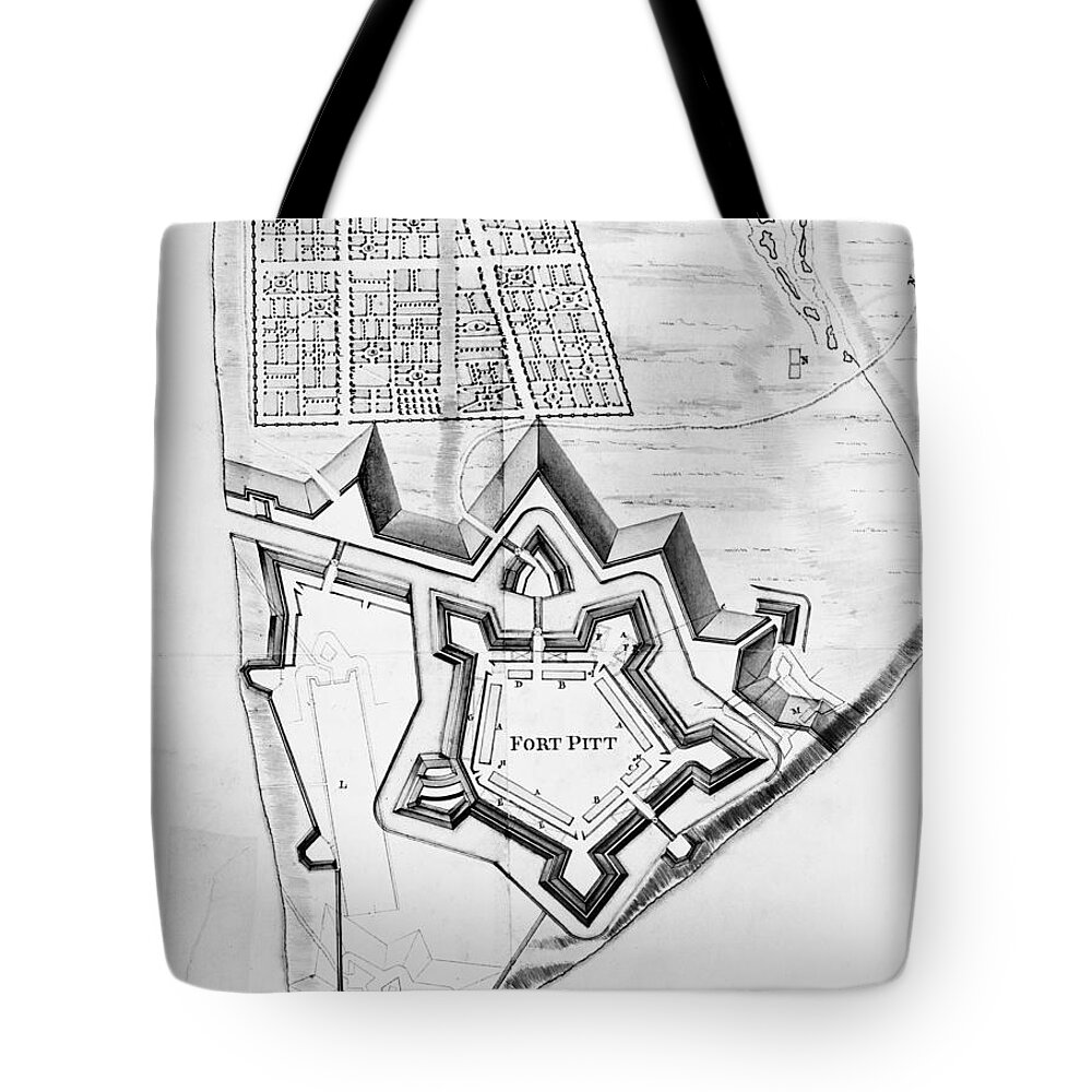 1761 Tote Bag featuring the photograph Fort Pitt, 1761 by Granger
