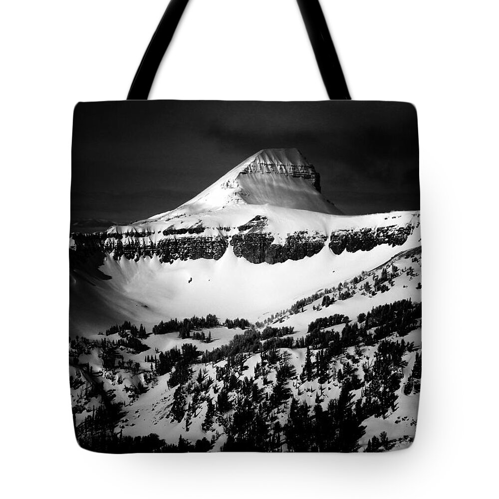 Fossil Mountain Is Located In The Teton Range. The Teton Range Is Located In Wyoming As Part Of The North American Rocky Range. Tote Bag featuring the photograph Fossil Mountain by Raymond Salani III