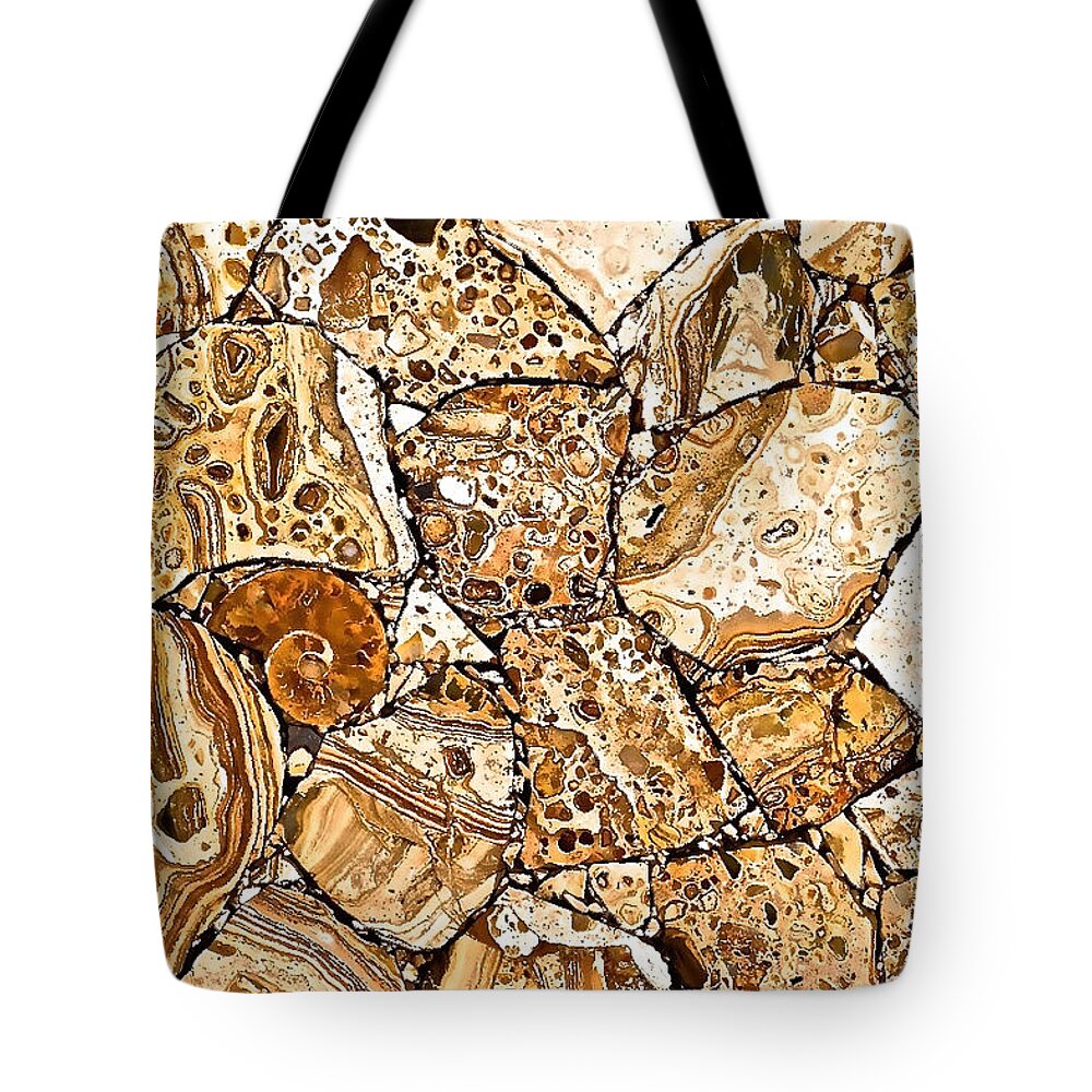 Debra Amerson Tote Bag featuring the photograph Fossils In The Sand by Debra Amerson