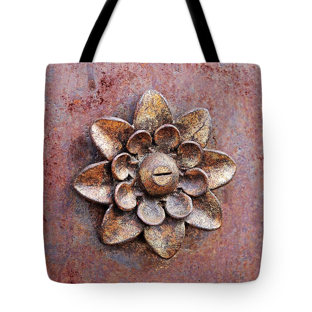 Rust Tote Bag featuring the photograph Found Art in New York City by Rona Black