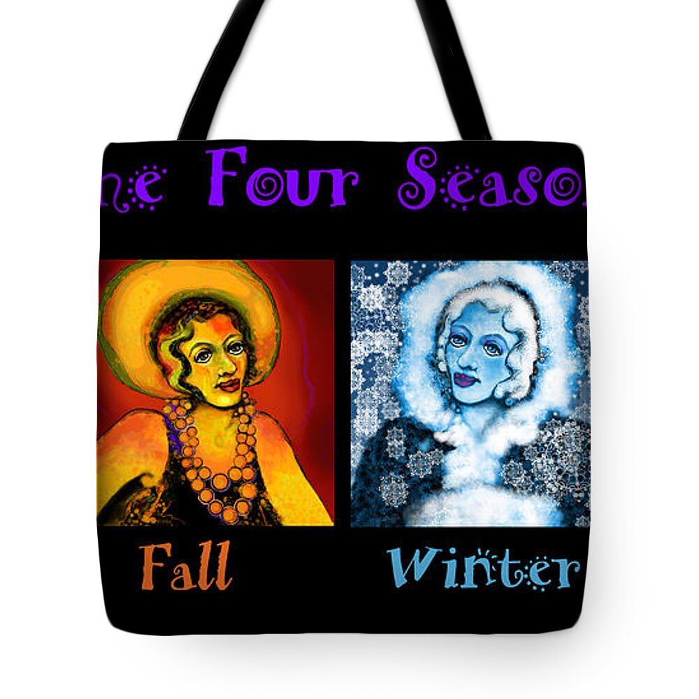 Beauty Tote Bag featuring the digital art Four Seasons in a Row by Carol Jacobs