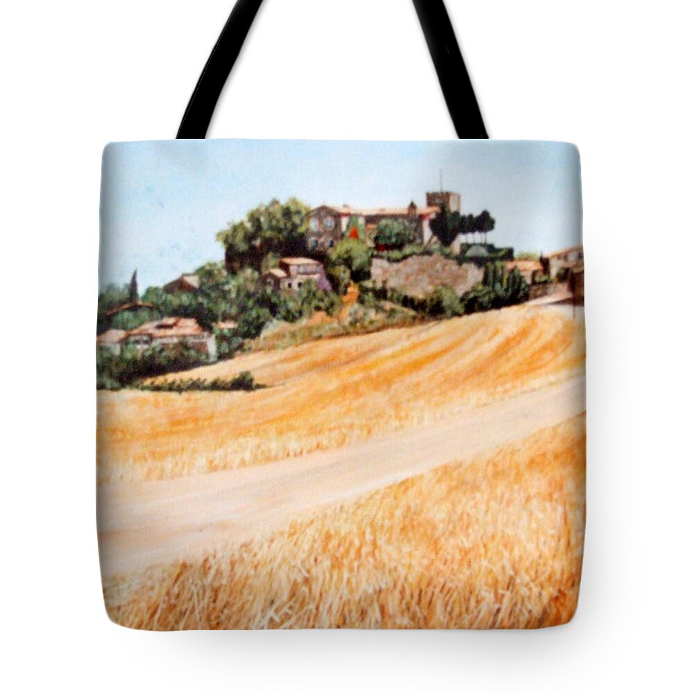 Foxia Tote Bag featuring the painting Foxia in Spain. by Mackenzie Moulton