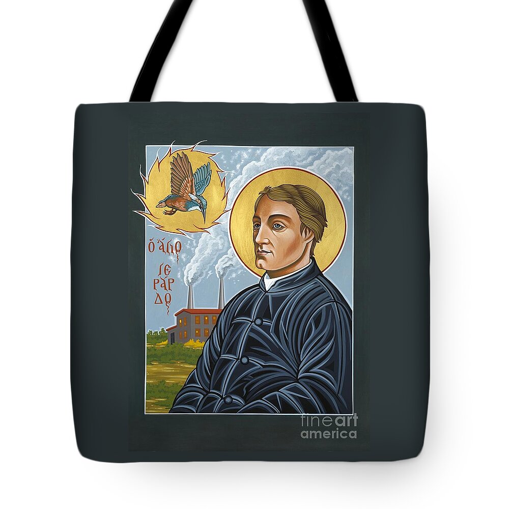 Fr. Gerard Manley Hopkins Tote Bag featuring the painting Fr. Gerard Manley Hopkins The Poet's Poet 144 by William Hart McNichols