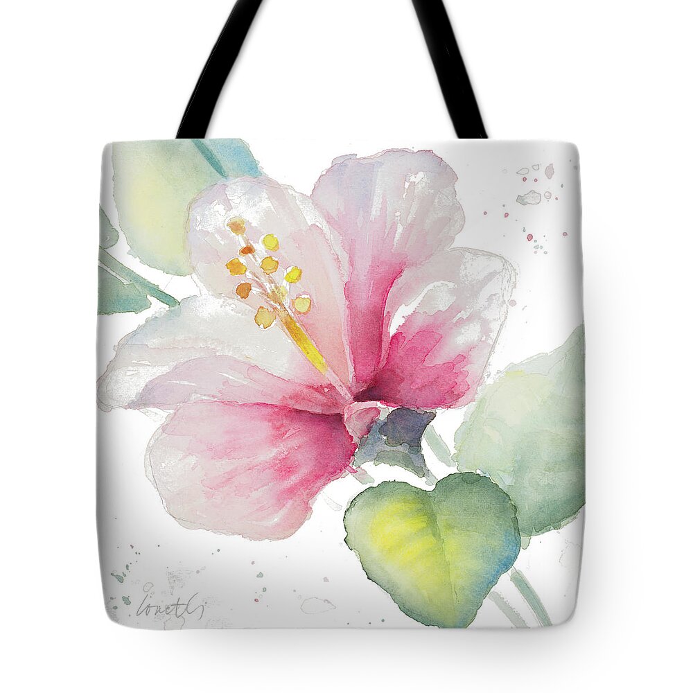 Fragrant Tote Bag featuring the painting Fragrant Hibiscus II by Lanie Loreth