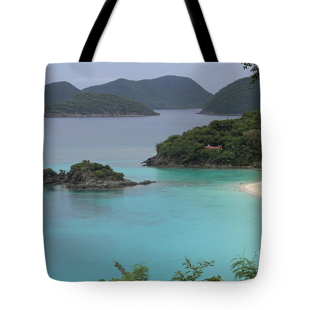 Trunk Bay Tote Bag featuring the photograph Framed Beautiful Trunk Bay by Fiona Kennard