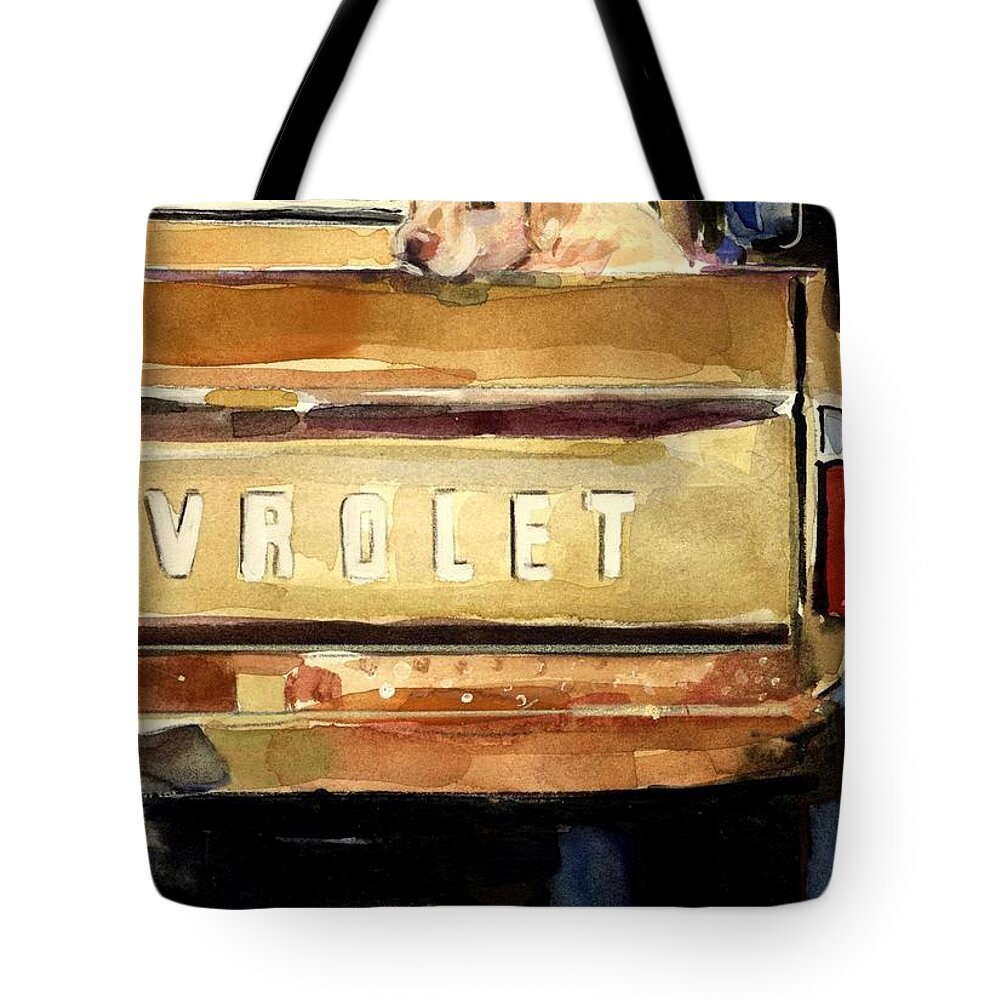 Dog Tote Bag featuring the painting Free Ride by Molly Poole