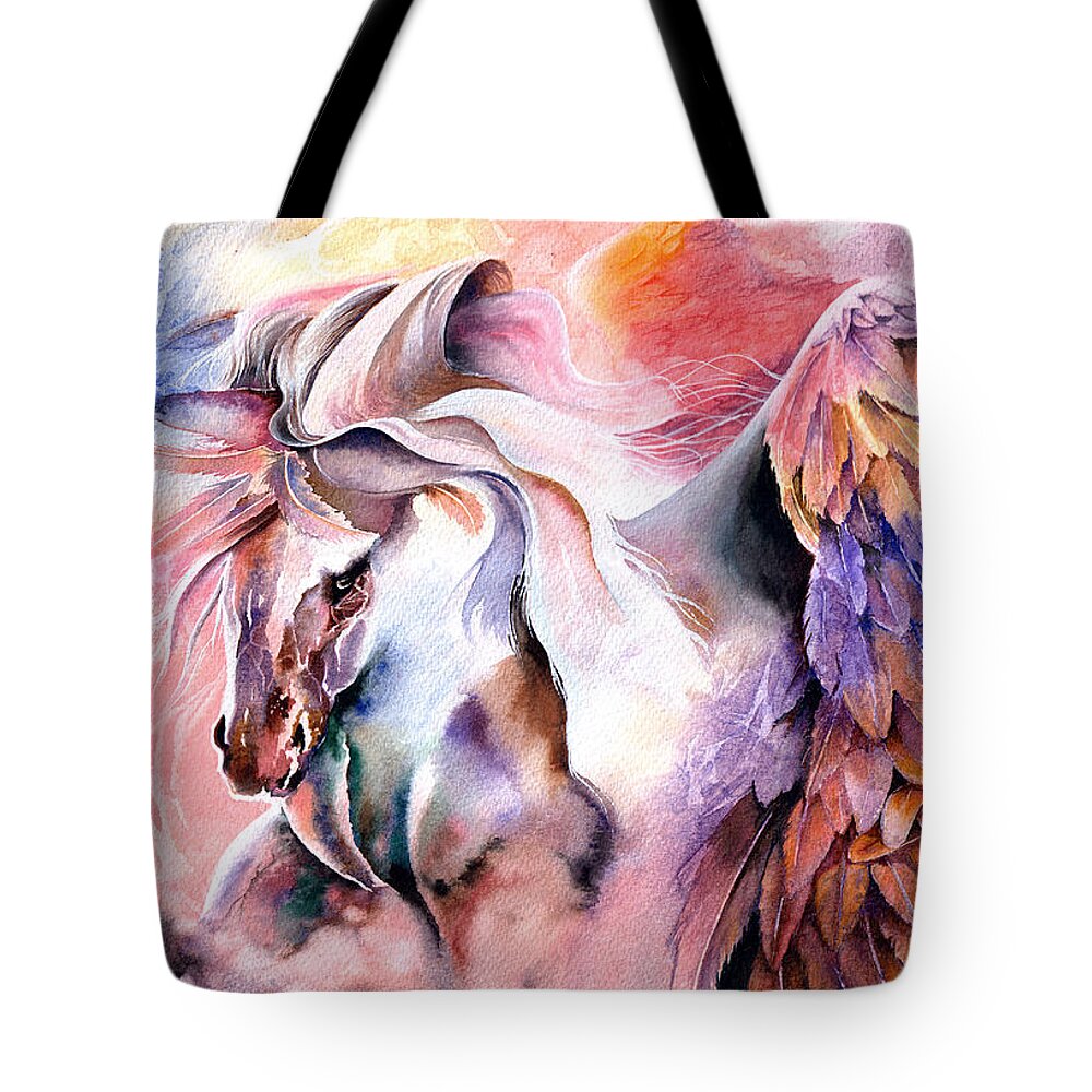 Horse Tote Bag featuring the painting Free Spirit by Peter Williams