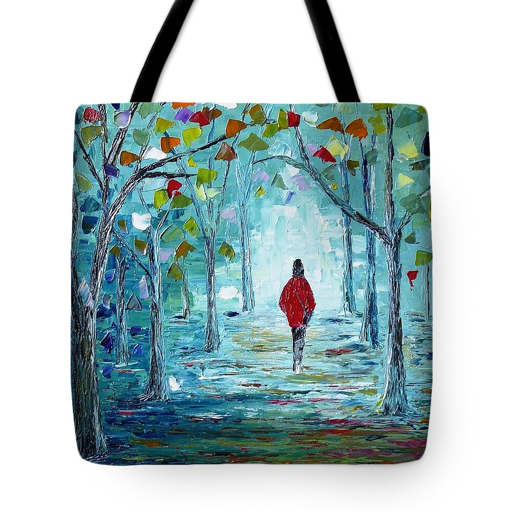 Waiting Tote Bag featuring the painting Freedom by Amalia Suruceanu