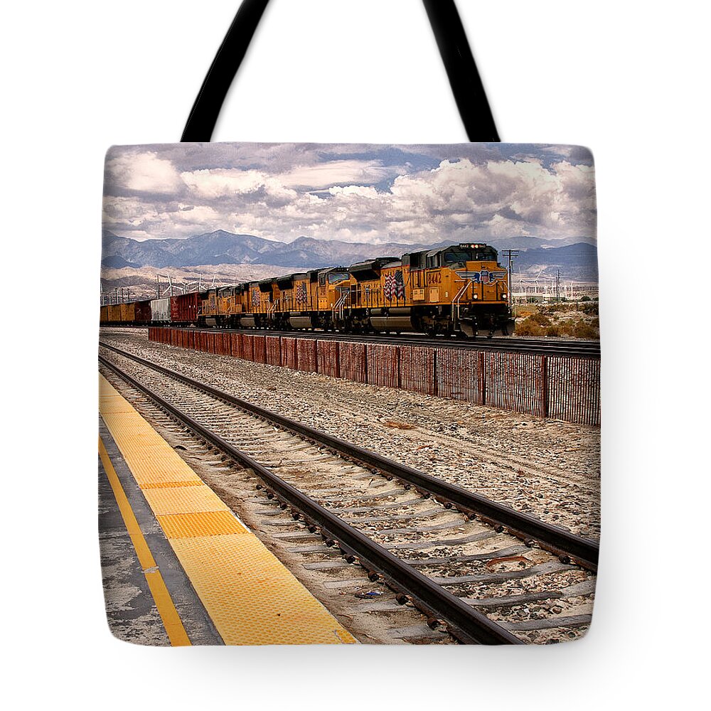 Freight Tote Bag featuring the photograph FREIGHT EXPECTATIONS Palm Springs CA by William Dey
