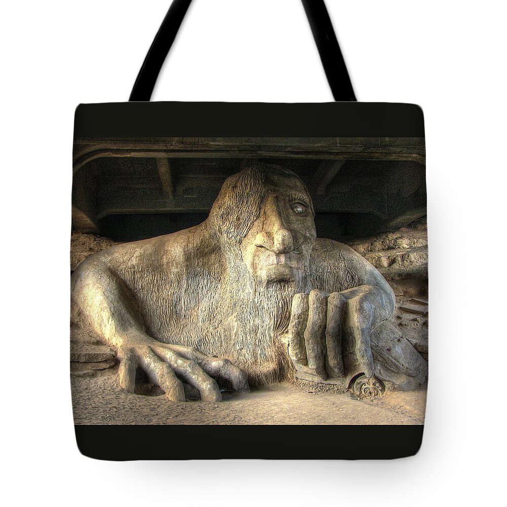 Profile Tote Bag featuring the photograph Fremont Public Art by Chris Anderson