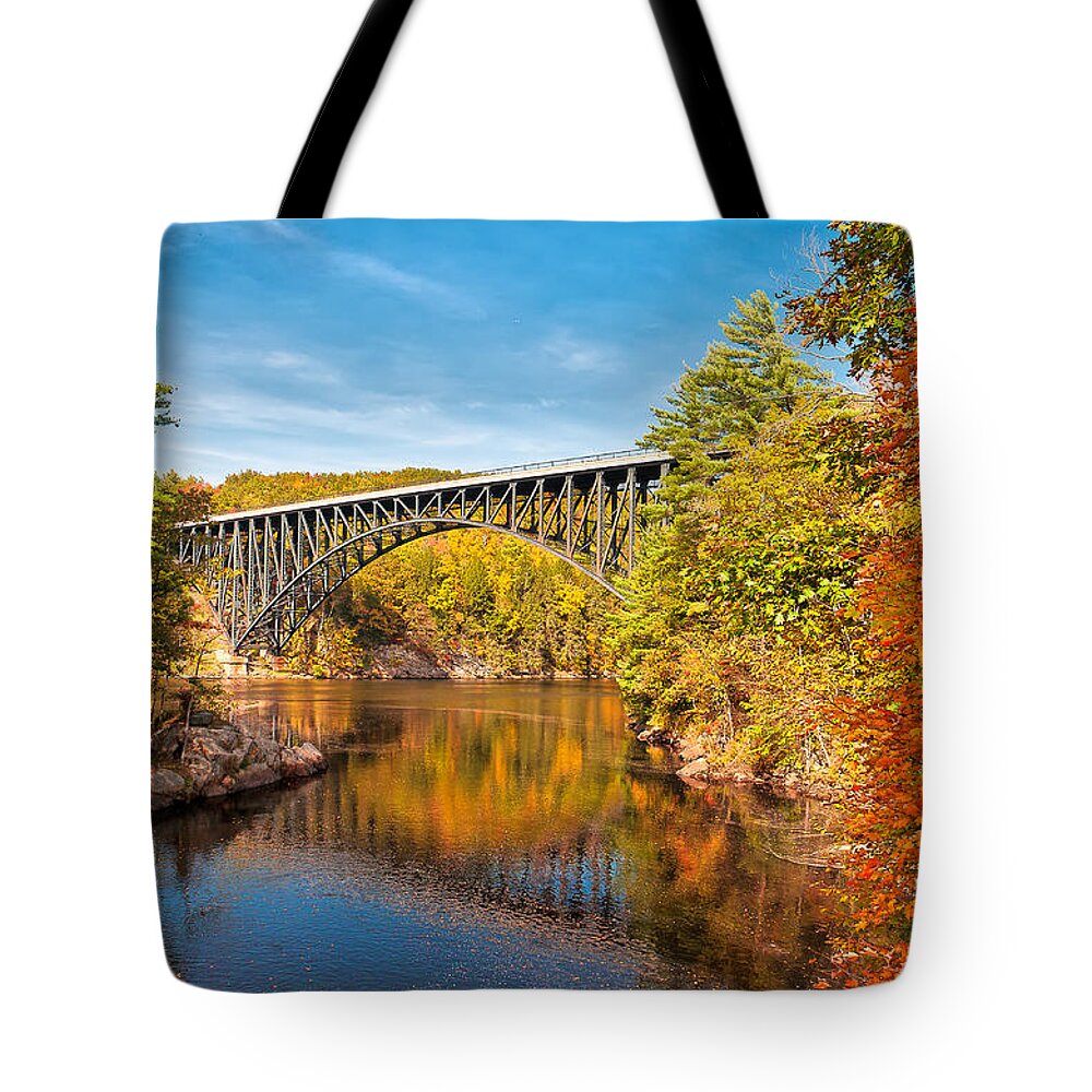 Autumn Tote Bag featuring the photograph French King Bridge in Autumn by Mitchell R Grosky