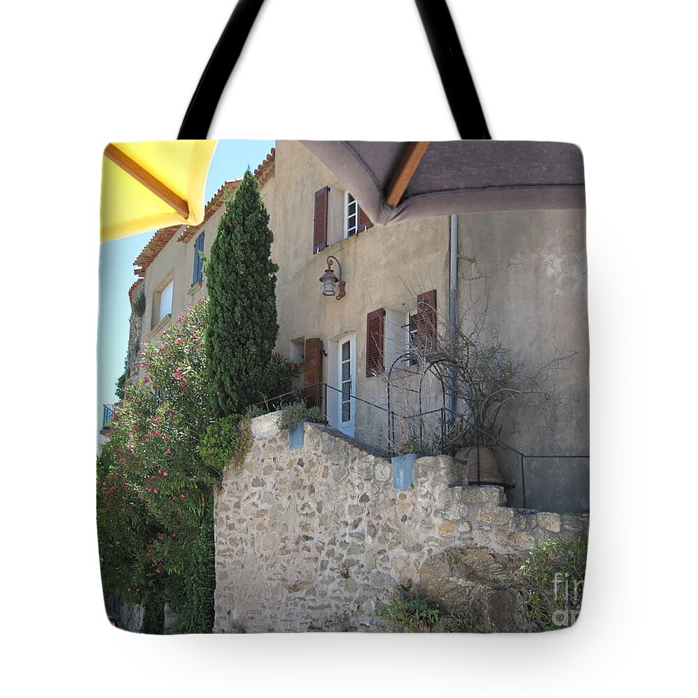 French Village Tote Bag featuring the photograph French Riviera - Ramatuelle by HEVi FineArt
