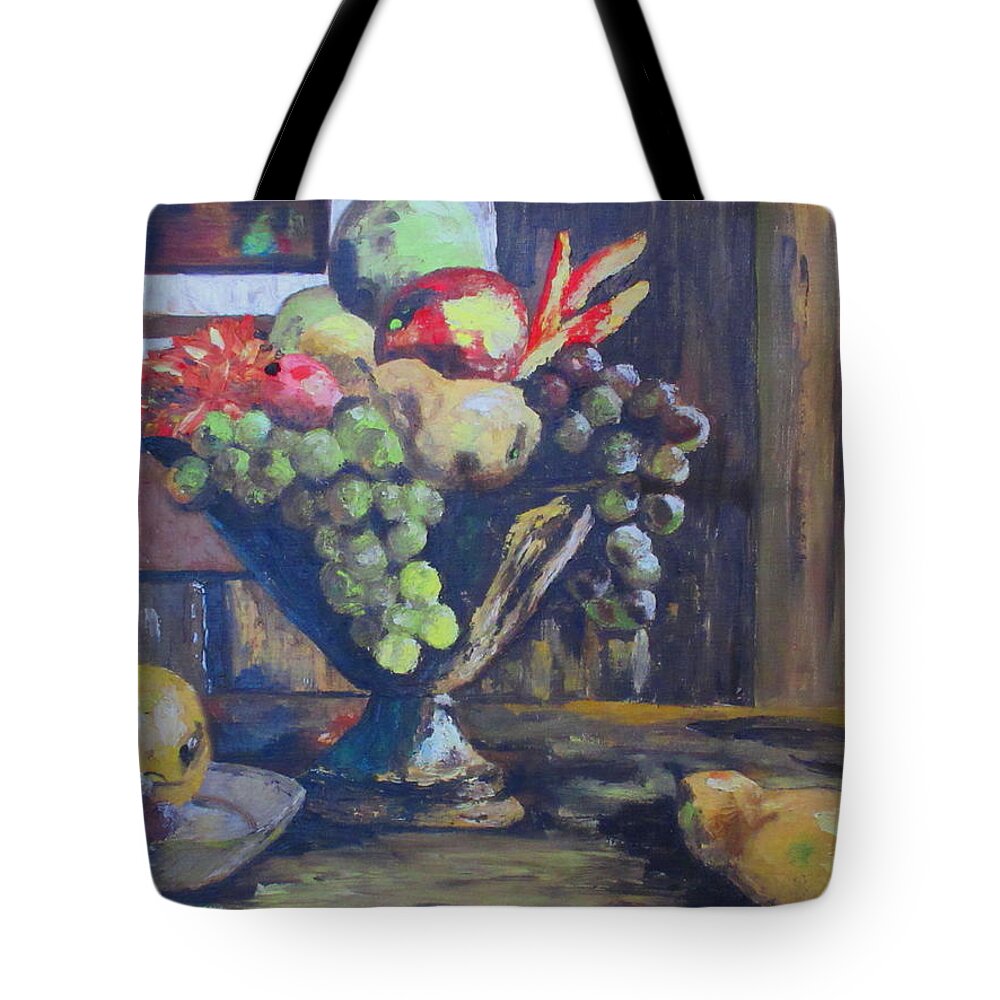 Painting Tote Bag featuring the painting Fresh Fruit by Ashley Goforth