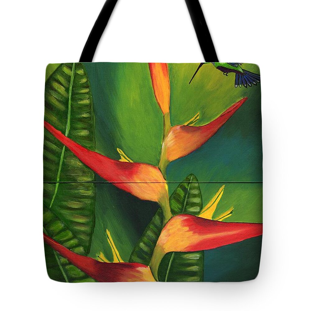 Humming Bird Tote Bag featuring the painting Friendship by Laura Forde