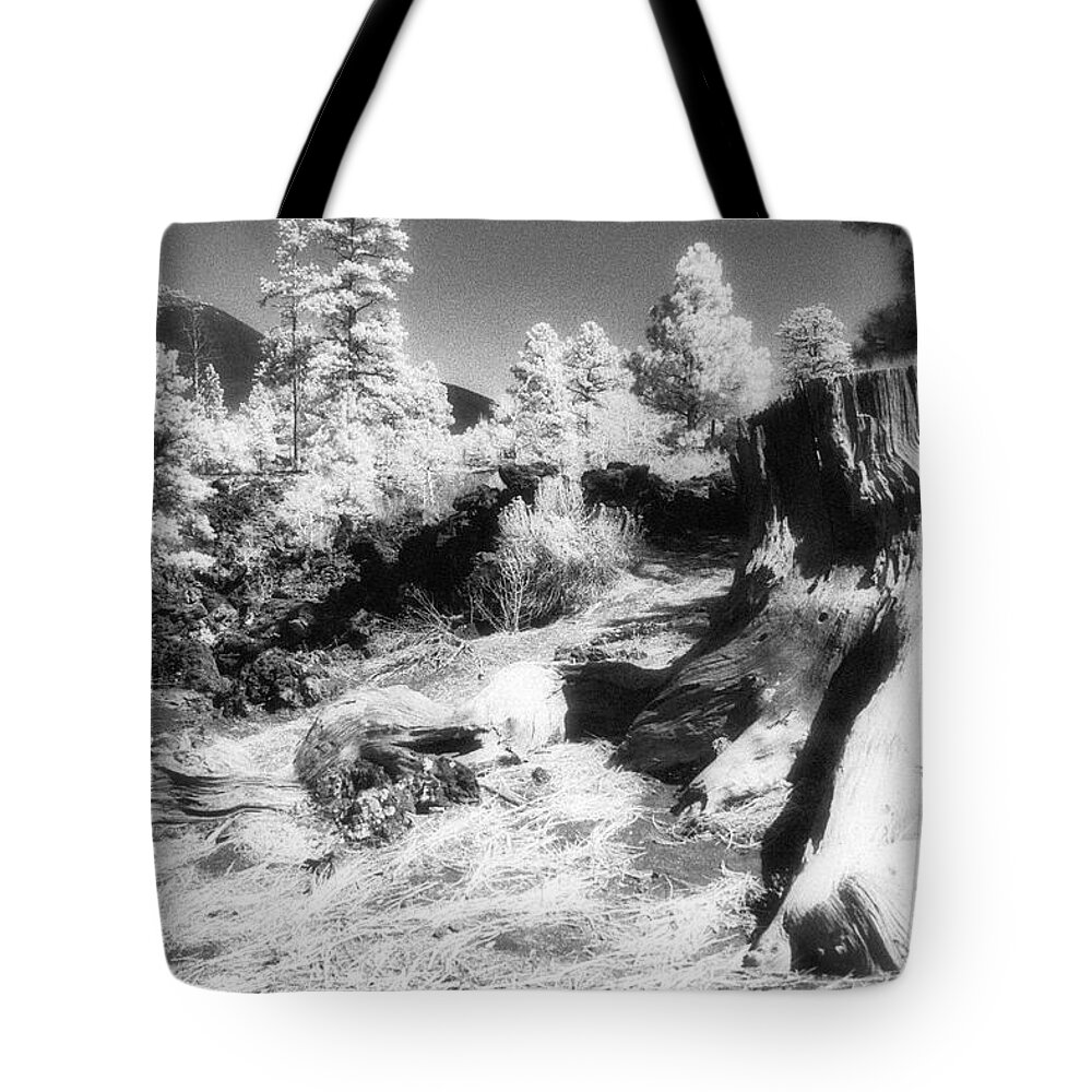 Infrared Tote Bag featuring the photograph From the Crater Slope - Infrared by Paul W Faust - Impressions of Light