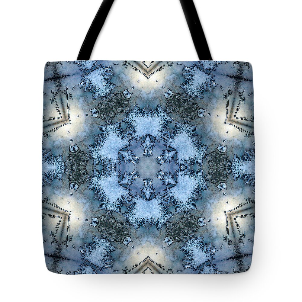  Tote Bag featuring the photograph Frost Mandala5 by Lee Santa