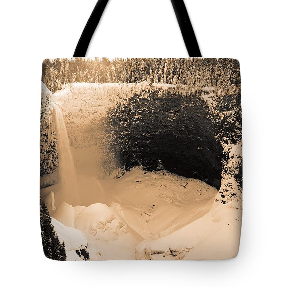 Frozen Tote Bag featuring the photograph Frozen Falls by Alexander Fedin