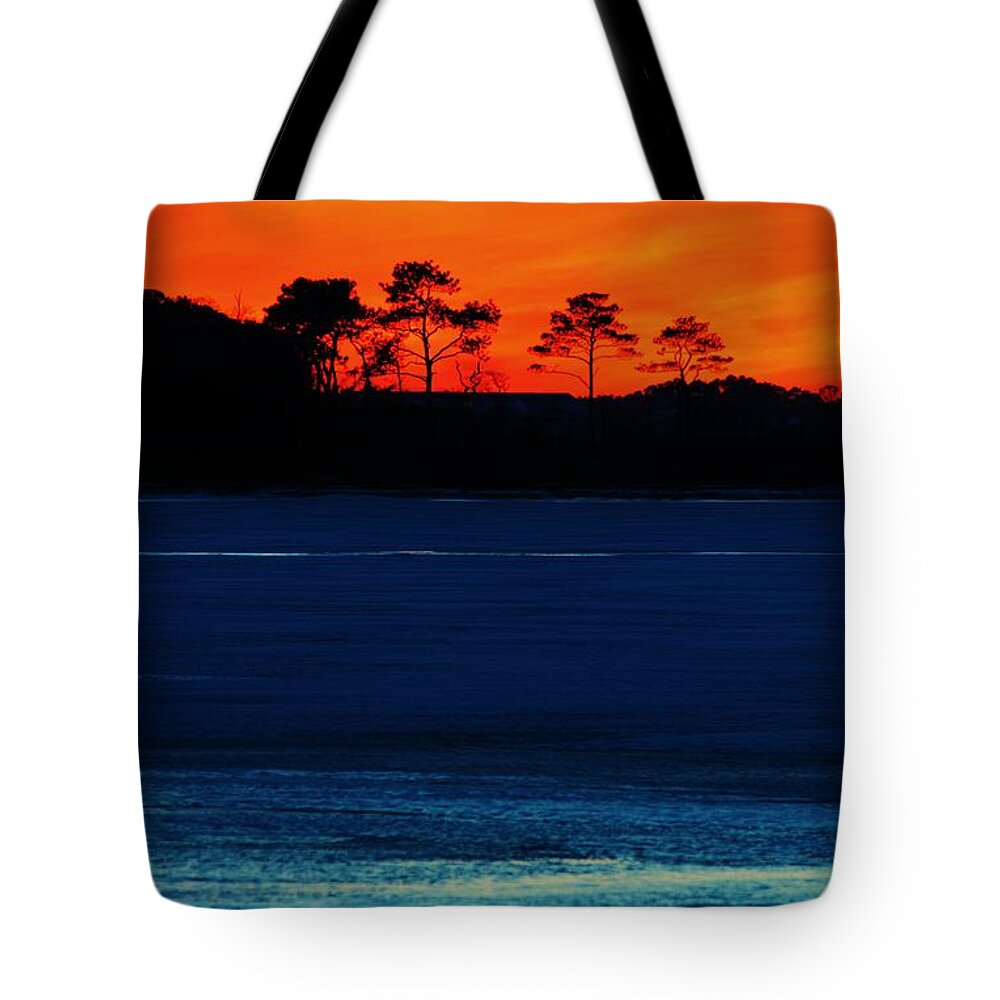 Beach Bum Pics Tote Bag featuring the photograph Frozen Glow by Billy Beck