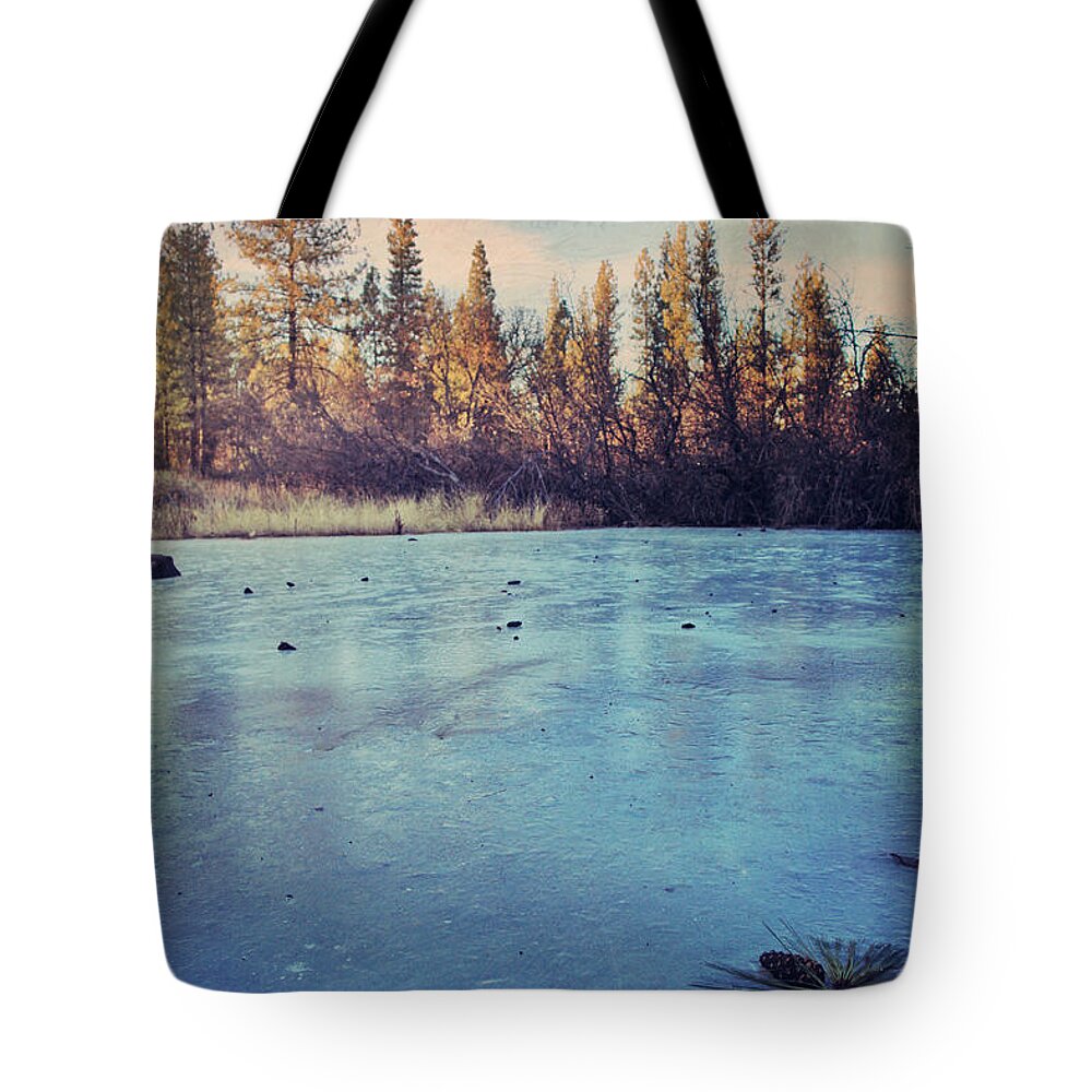 Burney Tote Bag featuring the photograph Frozen by Laurie Search