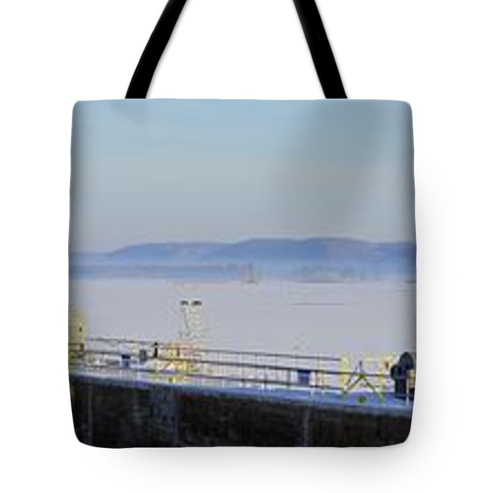 Mississippi River Tote Bag featuring the photograph Frozen Shut by Bonfire Photography