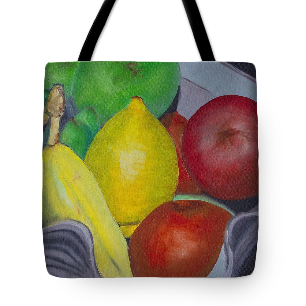 Painting Tote Bag featuring the painting Fruit Bowl by Greg Wells