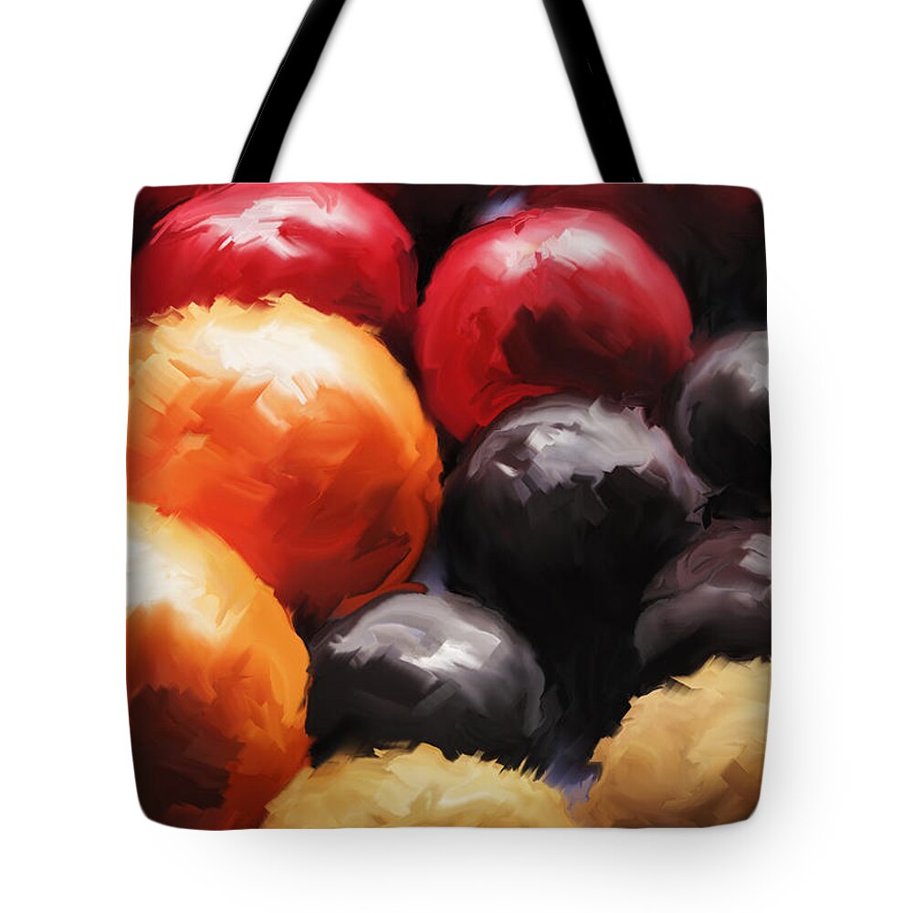 Pallet Knife And Oils Tote Bag featuring the digital art Fruit Bowl by Vincent Franco