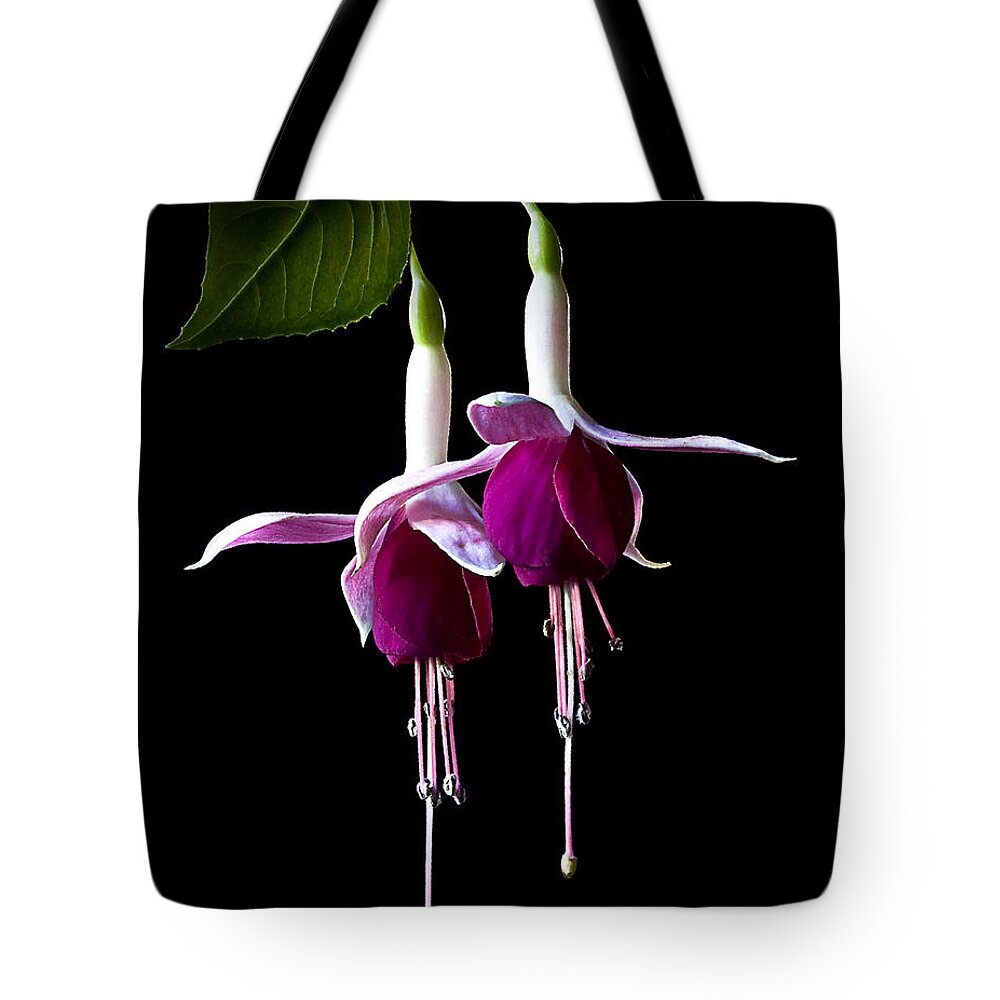 Flower Tote Bag featuring the photograph Fuchsias by Endre Balogh