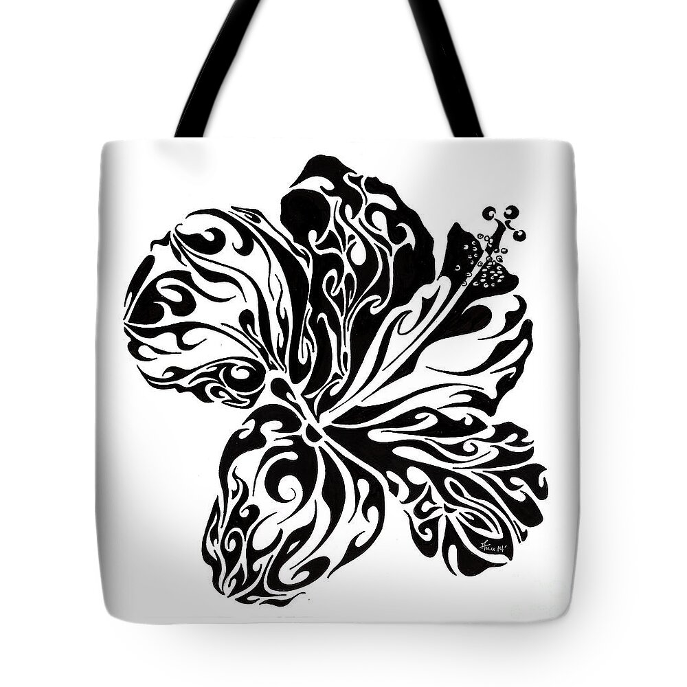 Doodle Tote Bag featuring the painting Full Bloom of Hope by Anushree Santhosh