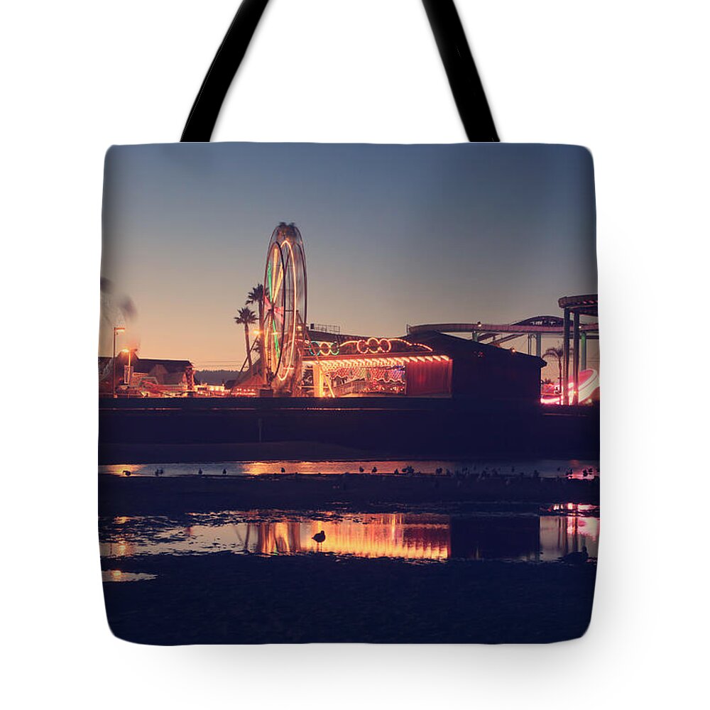 Santa Cruz Beach Boardwalk Tote Bag featuring the photograph Fun and Games by Laurie Search