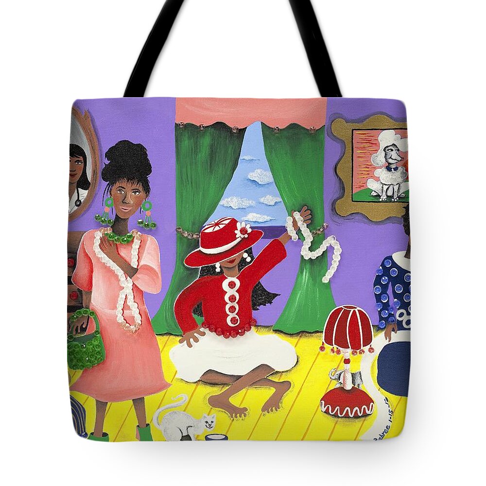 Sabree Tote Bag featuring the painting Future Reservations by Patricia Sabreee