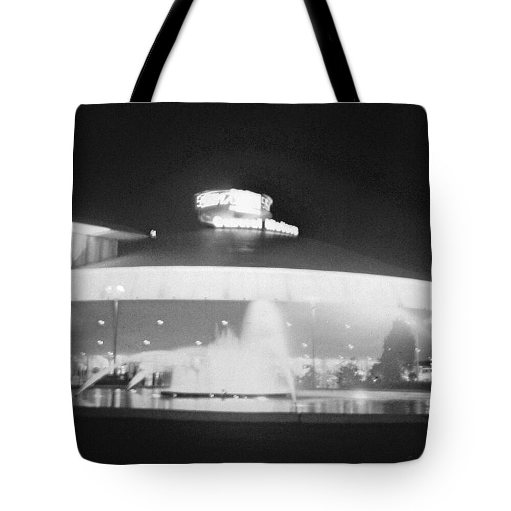 Architecture Tote Bag featuring the photograph G M Fountains and Future by John Schneider